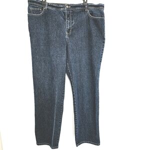 Gloria Vanderbilt 20W Plus Size Blue High Riser Straight Leg Denim Jeans